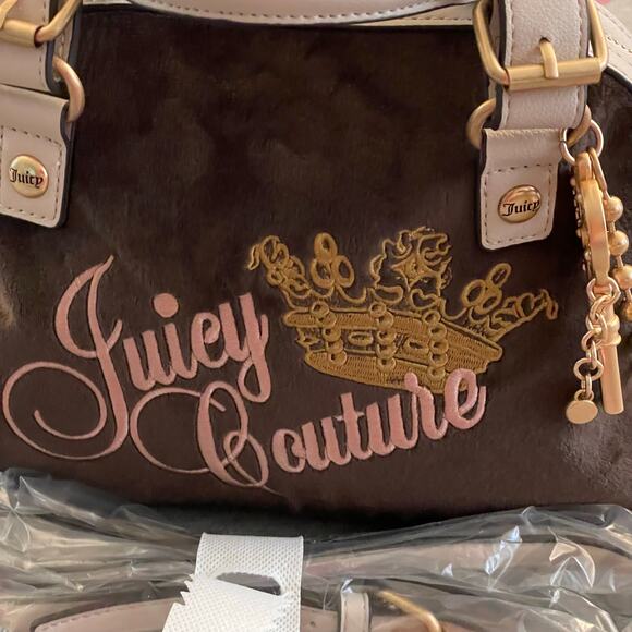 Juicy Couture The Key To Juicy Dome Satchel Crossbody Chocolate - Picture 8 of 8